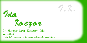 ida koczor business card